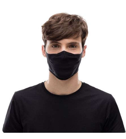 BUFF® FACE MASK SOLID BLACK - MONDMASKER