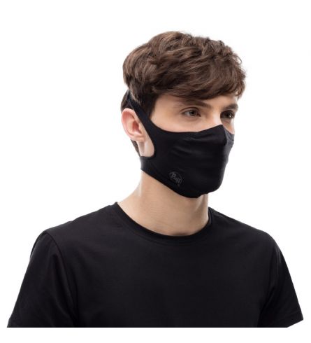 BUFF® FACE MASK SOLID BLACK - MONDMASKER