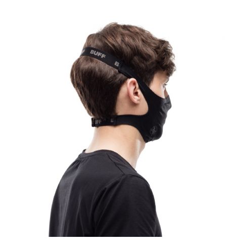 BUFF® FACE MASK SOLID BLACK - MONDMASKER