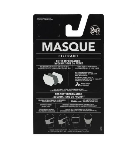 BUFF® FACE MASK SOLID BLACK - MONDMASKER